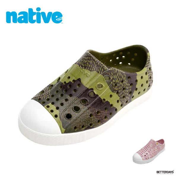 サンダル キッズ ジュニア スリッポン ネイティブ ジェファーソン プリント native Jeff...