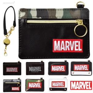 パスケース マーベル MARVEL 定期入れ  ケース リール付きストラップ付き 到着後1か月以内にショップレビューを書いて次回1000円以上で100円OFF