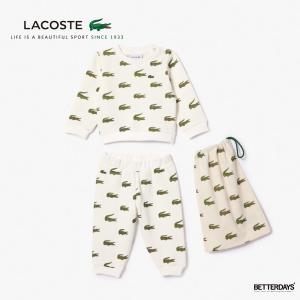 パジャマ ワニロゴ 総柄 JUNIOR スウェットパジャマ  ギフト ラコステ BABY LACOSTE 【国内正規品】4j1177｜betterdays777