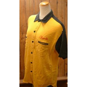 シャツ メンズ レディース M L OIL オイル メンズサイズ 刺繍ボウリングシャツ OIL CL...