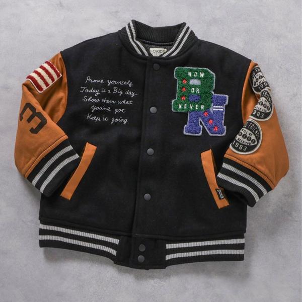 カスタムバーシティジャケット キッズ スタジャン エフオーキッズ   F.O.KIDS 110cm-...