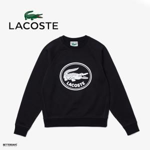 美品　LACOSTE ロゴ入り 黒 長袖トレーナー LACOSTE ラコステ スウェット トレーナー メンズ レディース