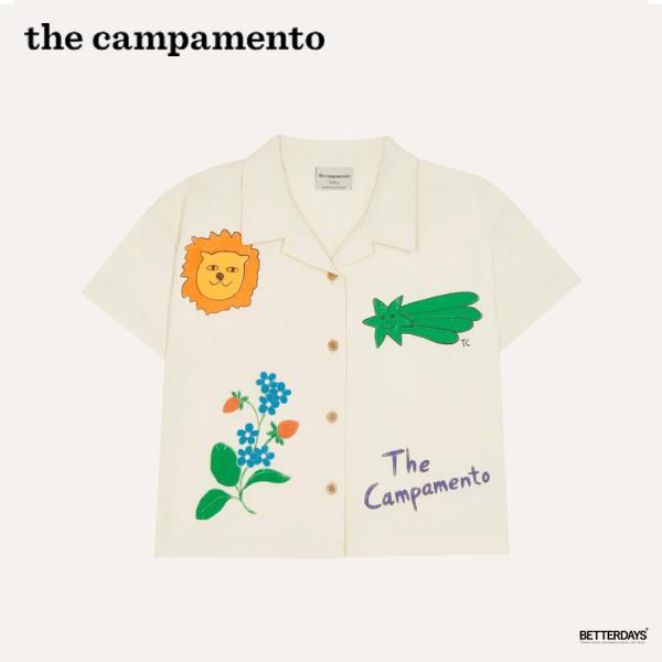 半袖シャツ キッズ  ベビー 開襟シャツ オープンカラーシャツ ライオン ザ カンパメント Draw...