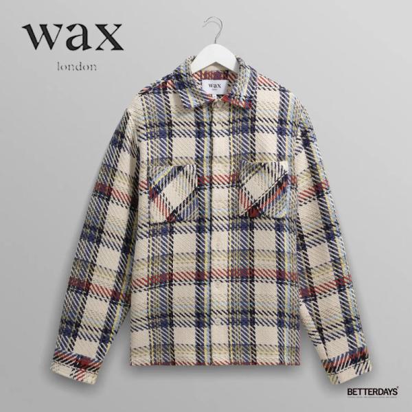 オーバーシャツ チェックシャツ メンズ ユニセックス ワックスロンドン wax london Whi...