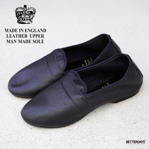 スリッポン シューズ クラウン  レディース レザー ホールカット CROWN WHOLECUT S...