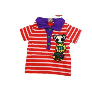 ポロシャツ キッズ MIL DE BERRYミルデベリー パンダリンボーダー 80cm