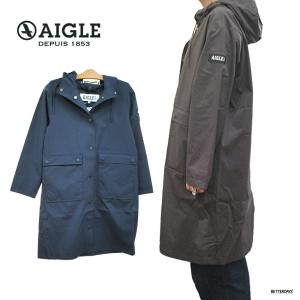 ロングレインコート 防水  レインウェア コート ウィンドブレーカー エーグル AIGLE レディース