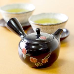 急須 おしゃれ 日本製 盛山窯 うまみを引き出す 黒泥赤花さわやか