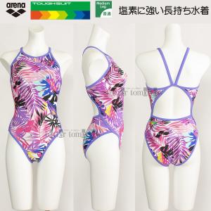 (美品)競泳水着 アリーナ パープル　Lサイズ アリーナ（ARENA）（レディース）水着 フィットネスワンピース