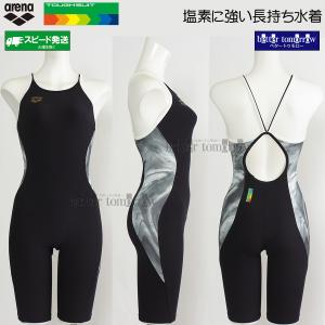 アリーナ arena 競泳水着 レディース 練習用 Lサイズ AS6FWM36L ブラック×ゴールド BKGD タフスーツ 練習水着 スパッツ /2026FW