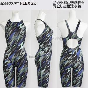 スピード 競泳水着 レディース WA承認 Mサイズ SCW12502F ブルー×グレイ BG 総柄 フレックスシグマX セミオープンバック /期間限定8月11日まで25%OFF｜bettertomorrow