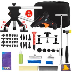 車 修復工具 引っ張り工具 デントリペアツール 66PCS 車 凹み 修理 デントリペア 工具 デントリペアキット バキュームリフター 収納バッグ付き