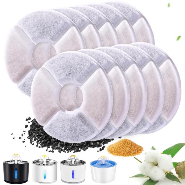 RBAYSALE 猫 水 フィルター 10枚入 ペット自動給水器 フィルター 猫用自動給水器フィルタ...