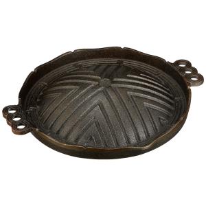 ジンギスカン鍋 穴明 26cm 鉄製 （ 鉄板 調理器具 バケツ対応