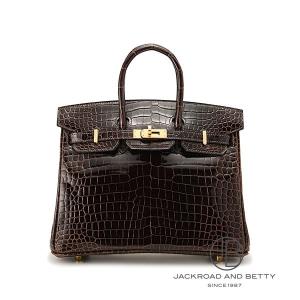 エルメス HERMES バーキン25 ポロサス クロコダイル マカサー ブラウン 茶 - 新品 バッグ/財布/小物｜bettyroad