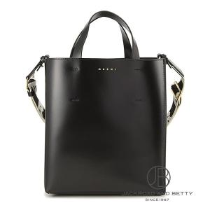 マルニ MARNI ミュゼオ ショッピング バッグ スモール ブラック 黒 SHMPV01TU0LV63900N99 新品 バッグ/財布/小物｜bettyroad