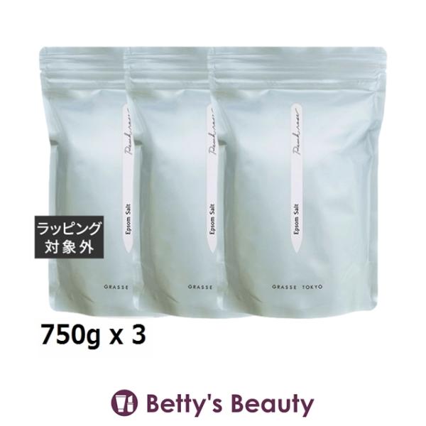 【並行輸入品】グラーストウキョウ エプソムソルト ピーチローズ 750g x 3 (バスソルト)