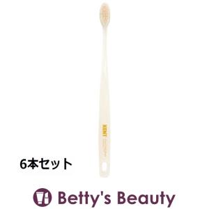 ケント 白馬毛歯ブラシ コンパクトヘッド・ふつう 6本セット (歯磨き粉)｜bettysbeauty