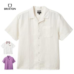 ブリクストン BRIXTON BUNKER S/S WVN コットンリネン 半袖シャツ オープンカラーシャツ メンズ トップス  L〜XXL メール便対応可 /BRIX519｜beware