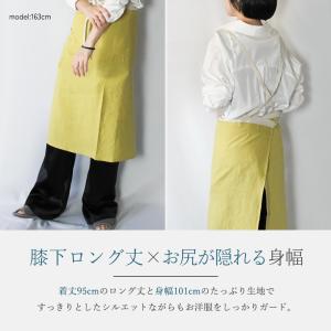 エプロン リネン 麻 100% おしゃれ 保育...の詳細画像5