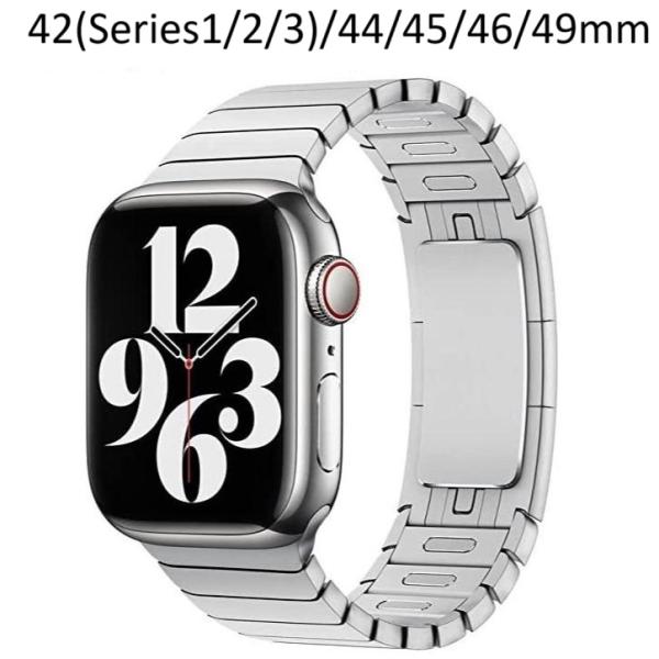アップルウォッチ リンクブレスレット ウルトラ3 2 11 ステンレス シルバー