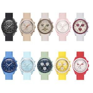 SWATCH◇クォーツ腕時計/アナログ/ラバー/NVY/BLU/SO33N100 : セカンド