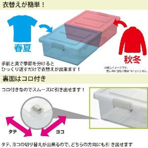 ベッド下 収納ボックス 2個組 クリア 収納ケ...の詳細画像2