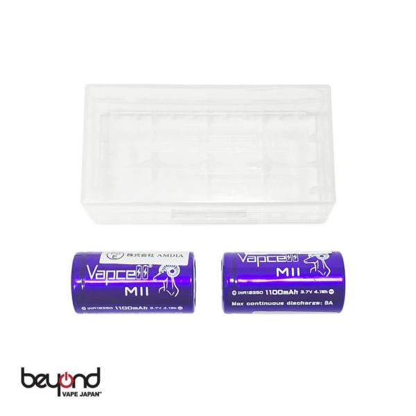 Vapcell 18350 M11 1100mah 9A 2本入り / ケース付き バッテリー PS...
