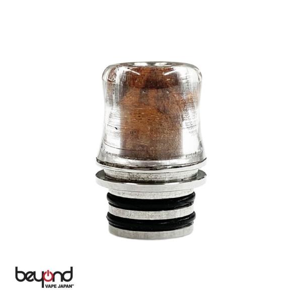 【KS Drip Tips】Wood &amp; Clear １種［内径2.5mm］ドリップチップ VAPE...