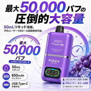 Fizzy Twins 50000パフ 電子タ...の詳細画像3