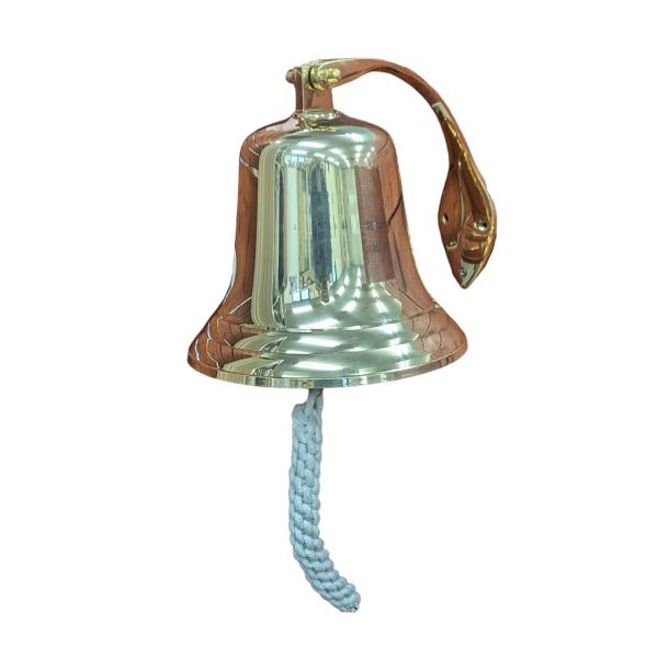 真鍮製 ブラケット付きシップベル 直径19.7cm 8インチサイズ 楽器 鐘 ブラス 打楽器