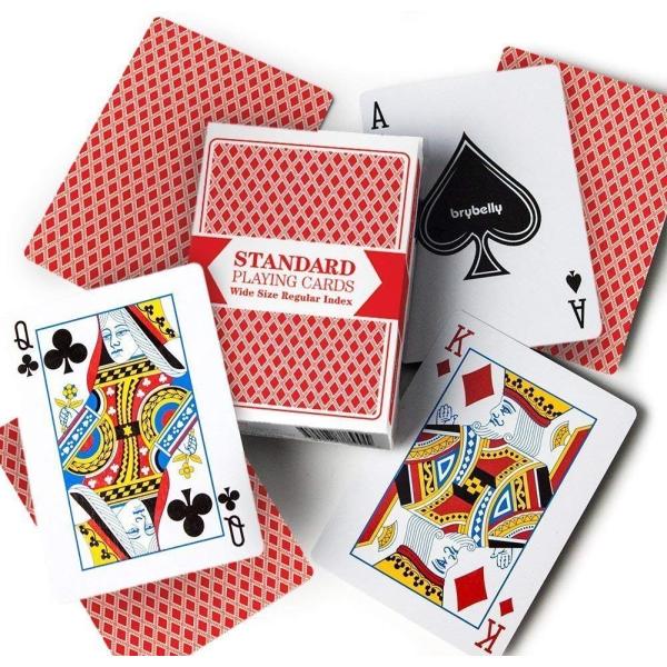 アメリカのカジノ用品メーカーBrybelly 公式 ワイドサイズ ポーカートランプ 赤