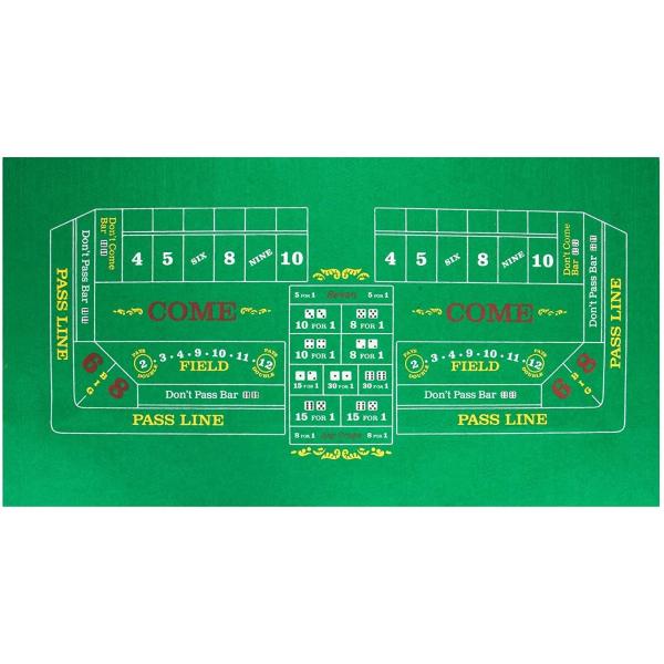 本場アメリカのカジノ用品メーカー Brybelly クラップス フェルトマット 90ｘ180cm 本...