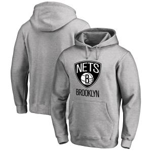 NBA公式ライセンス商品 ブルックリン ネッツ Nets プルオーバー フード付きパーカー グレー ブラック アメリカ直輸入 メンズ｜bezipang