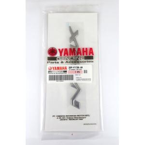 YAMAHA ヤマハ N-MAX ロゴ エンブレム 3Dステッカー アルミニウムコーティング シルバー 純正品 長さ15.5cm｜bezipang