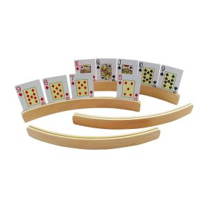 木製 プレイングカード ホルダー 4個セット トランプ ポーカー カジノ｜bezipang