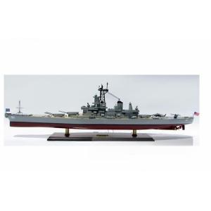 USS Iowa BB-61 アメリカ海軍 戦艦 アイオワ モデルシップ 完成品 木製 インテリア ...