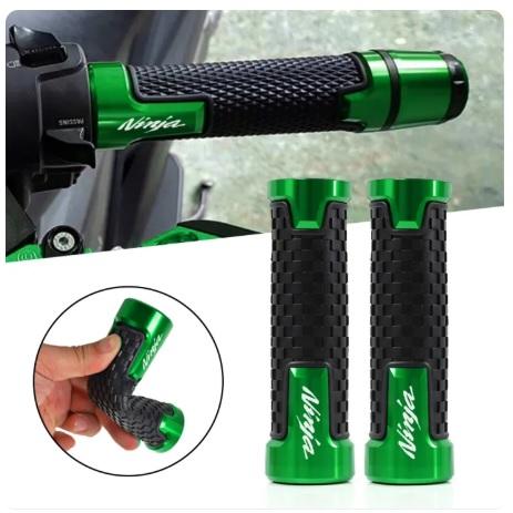 Ninja ロゴ入り 汎用ハンドルグリップ 左右セット 250 400 650 1000 SX ZX...