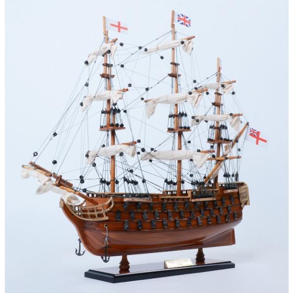 帆船模型 完成品 木製 HMS ヴィクトリー号 HMS Victory モデルシップ 全長53cm ...