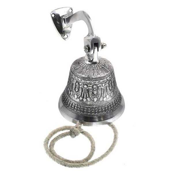 4インチ 飾り立てたアルミニウム シルバー ディナーベル 楽器