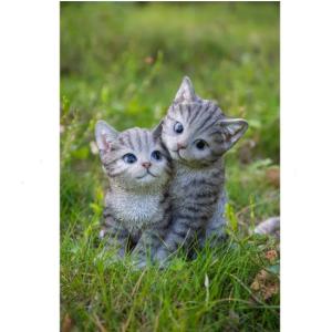ストレッチしている 猫 の像 置物 ガーデニング 庭 ねこ : B&E ZIPANG