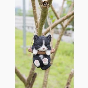 ストレッチしている 猫 の像 置物 ガーデニング 庭 ねこ : B&E ZIPANG