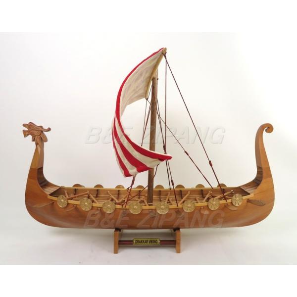 帆船模型 完成品 木製 ドラッカー バイキング Drakkar Viking 全長58cm