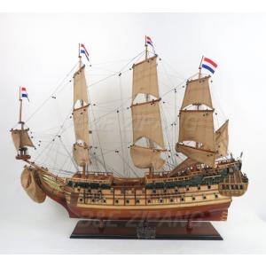 帆船模型 完成品 木製 37インチ オランダ帆船 フリースランド号 全長93cm 船 インテリア T027｜bezipang