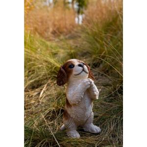 置物 彫像 座っているオールドイングリッシュシープドッグの像 : B&E