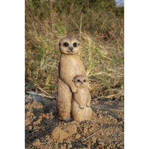 親子の ミーアキャット の像 ガーデン スタチュー 置物 ガーデニング 庭 Meerkat｜bezipang