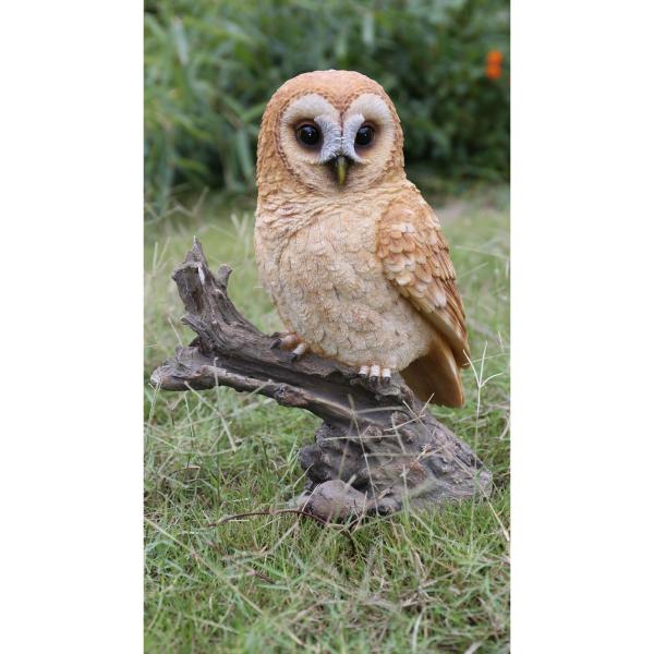 木の上にとまっている モリフクロウ 像 置物 ガーデニング 庭 Tawny Owl