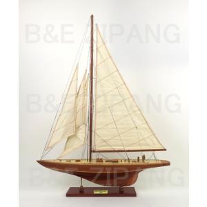 完成品 帆船模型 木製 ヨット エンタープライズ号 モデルシップ 全長60cm インテリア Y025｜bezipang