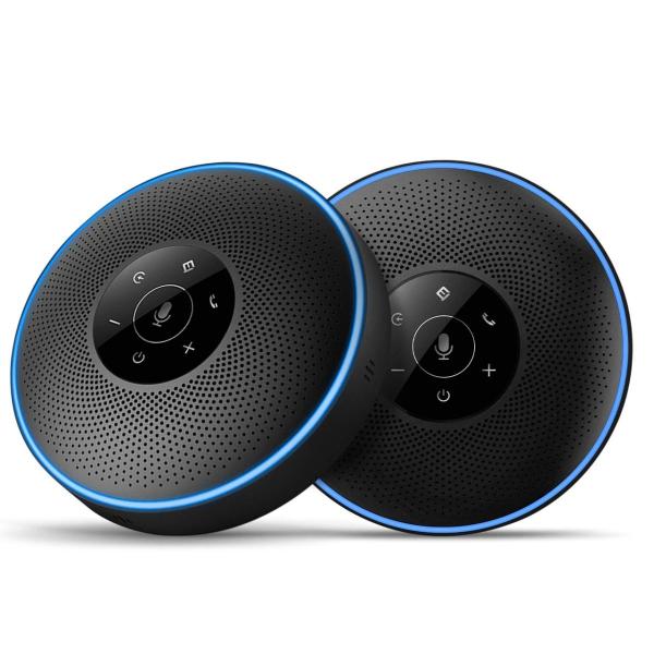 スピーカーフォン (2台セット) eMeet M220 連結機能 360°全方向集音 エコー ノイズ...