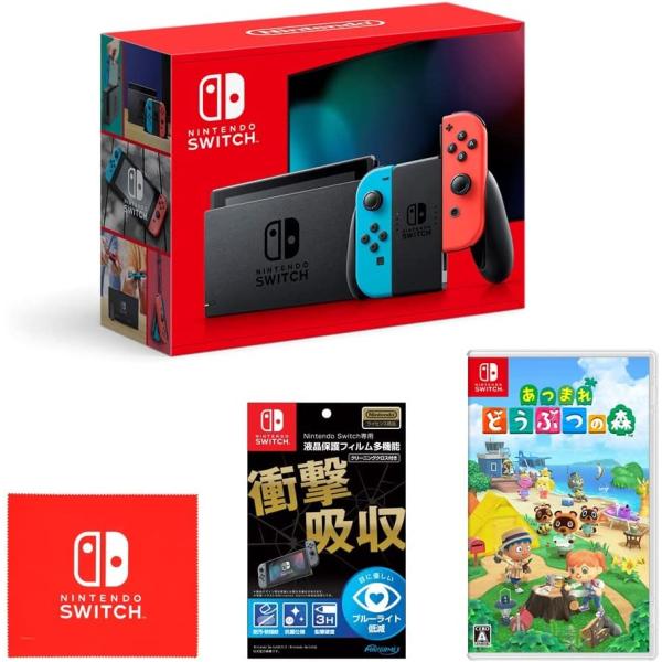 Nintendo Switch 本体 (ニンテンドースイッチ) Joy-Con(L) ネオンブルー/...